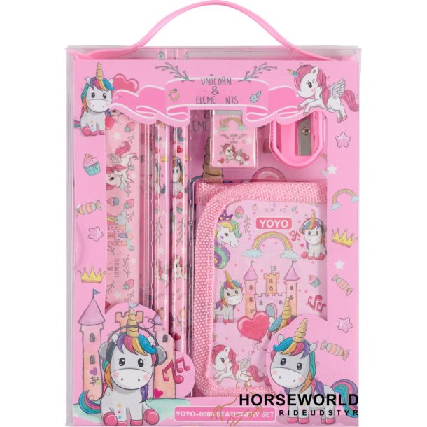Equipage Skrivest m. Unicorn - Pink 