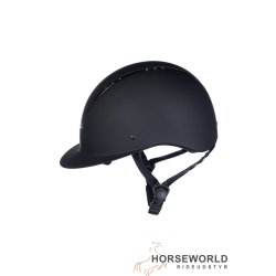 HKM Ridehjelm Lady Shield Diamond - Sort m. sten