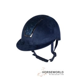 HKM Ridehjelm Lady Shield Sparkle - Deep Blue m. Glimmer