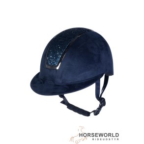 HKM Ridehjelm Lady Shield Sparkle - Deep Blue m. Glimmer