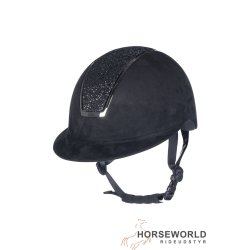 HKM Ridehjelm Lady Shield Sparkle - Sort m. Glimmer	