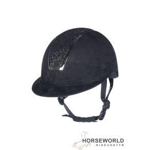 HKM Ridehjelm Lady Shield Sparkle - Sort m. Glimmer	