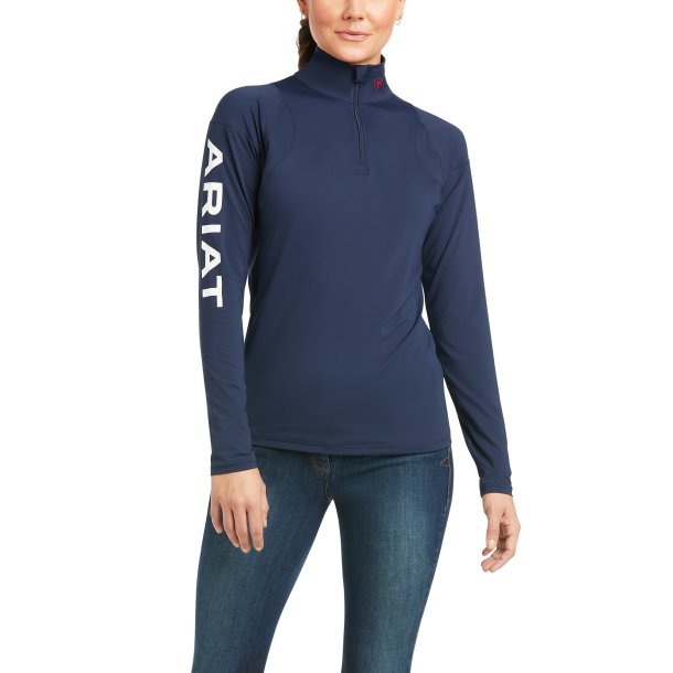 Ariat Auburn 1/4 Zip Trningsbluse - Team Navy