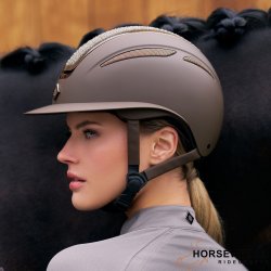 Imperial Riding Olania Deluxe Ridehjelm m. Bredt Visor - Brun
