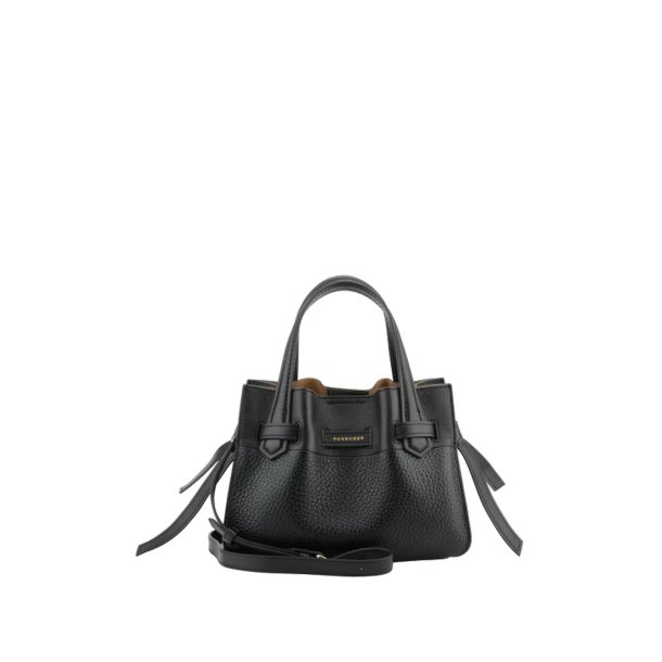 Pourchet Paris Blossom Cowhide Medium L�der Taske - Sort