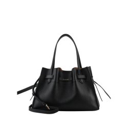 Pourchet Paris Blossom Cowhide Large L�der Taske - Sort