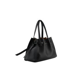 Pourchet Paris Blossom Cowhide Large L�der Taske - Sort
