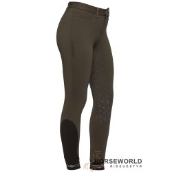 CT Perforated Logo Tape Full Grip Junior Ridebukser - Armygrn