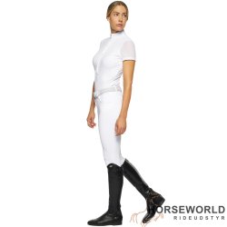 CT Pleated Jersey S/S Stvnebluse - Hvid