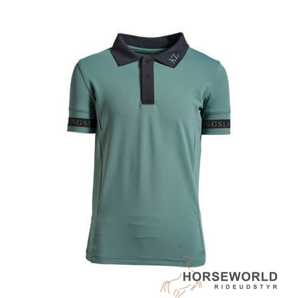 KLpilar Teknisk Polo Shirt Junior - Green Sea Pine