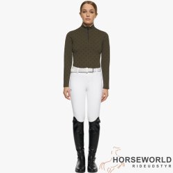 CT Mini Print L/S Jersey Zip Turtleneck - Army Grn