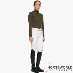 CT Mini Print L/S Jersey Zip Turtleneck - Army Grn