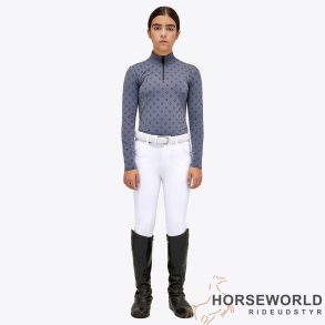 CT Mini Print L/S Jersey Zip Turtleneck - Gr