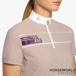 CT Daytona S/S Zip Polo - Light Mud