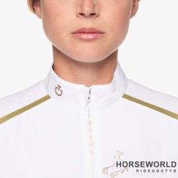 CT REVO Premier Jersey S/S Zip Polo - Hvid/Guld