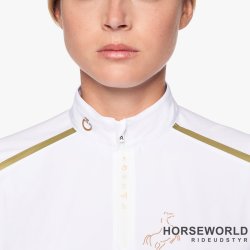 CT REVO Premier Jersey L/S Zip Polo - Hvid/Guld