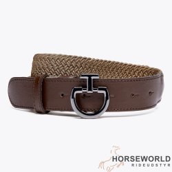 CT Women's Elastic Belt CT Clasp - Toffee/Dark Chocolate