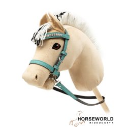 My Hobby Horse Trense m. Glitter - Turkis Bl�/S�lv