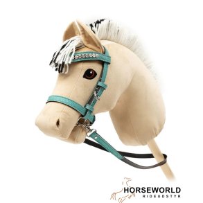My Hobby Horse Trense m. Glitter - Turkis Bl�/S�lv