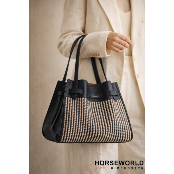 Pourchet Paris Blossom Braided Large Taske - Navy