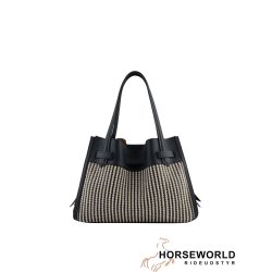 Pourchet Paris Blossom Braided Large Taske - Navy