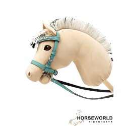 My Hobby Horse Trense m. Glitter - Turkis Bl�/S�lv