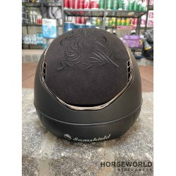 Samshield 2.0 Miss Shield Ridehjelm Shadowmatt Flower Emb./Flower Swa. - Sort/Sort/Black Chrome