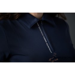 Catago Nash SS Zip Polo - Navy