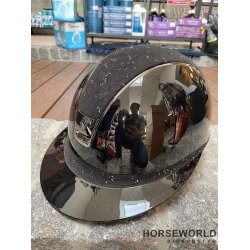 Samshield 2.0 Miss Shield Ridehjelm Glossy Crystal Leaf - Sort/Sort/Black Chrome