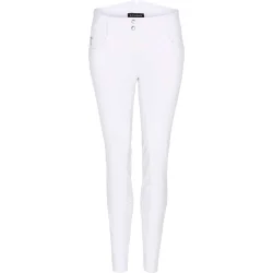 Equipage Andalouse Hjtaljede Full Grip Ridebukser - Hvid