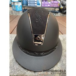 Samshield 2.0 Miss Shield Ridehjelm Shadowmatt Flower Emb./Flower Swa. - Sort/Sort/Black Chrome