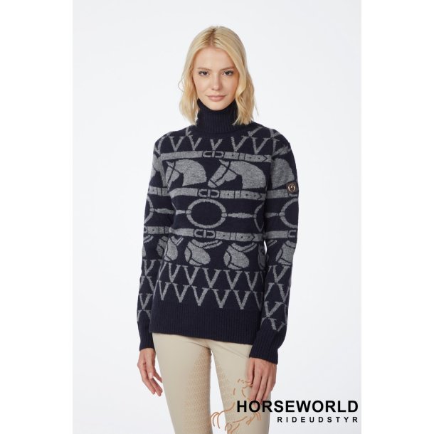 Vestrum Ansan Turtle Neck Strik - Navy/Grigio 