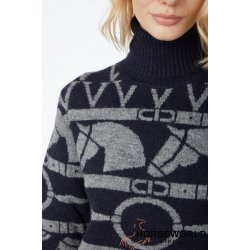 Vestrum Ansan Turtle Neck Strik - Navy/Grigio 