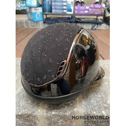 Samshield 2.0 Miss Shield Ridehjelm Glossy Crystal Leaf - Sort/Sort/Black Chrome