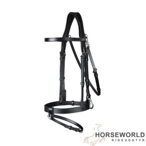 Dy'on Flat Leather Trense Working - Sort