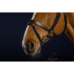 Dy'on Flat Leather Trense Working - Sort