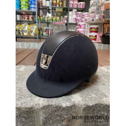 Samshield Ridehjelm Alcantara Lder Top - Bl/255 Crystal Swarovski Chrome 