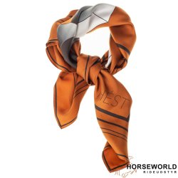 HST Bilbao Silk Scarf - Leather Brown