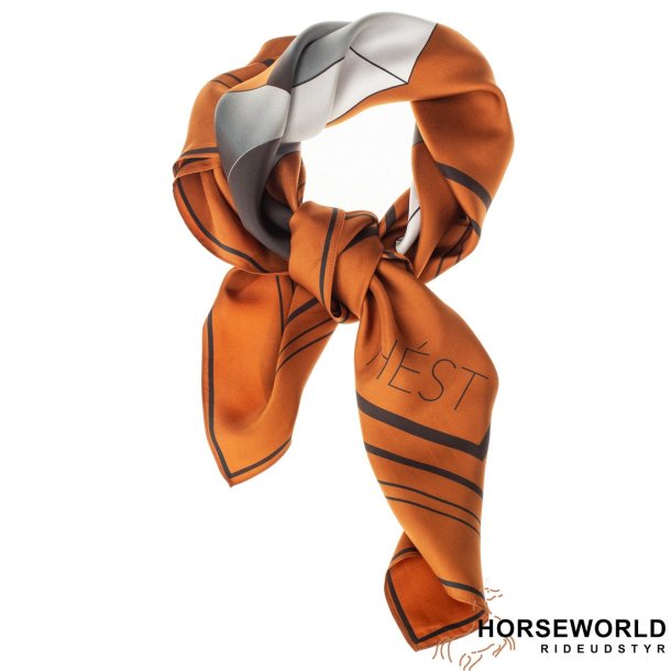 HST Bilbao Silk Scarf - Leather Brown