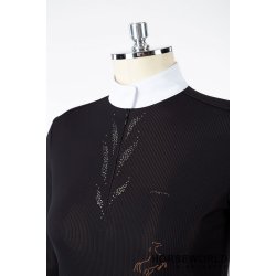 Animo Bimack LS Show Shirt m. Sten - Sort