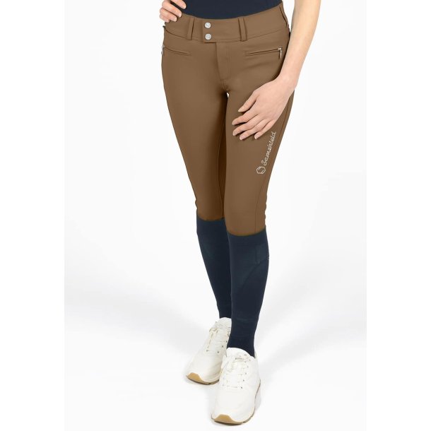 Samshield Clara High Waist Ridebukser Full Grip - Caramel