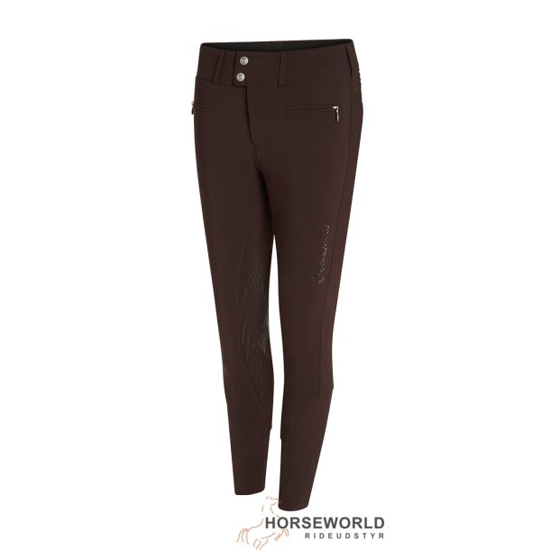 Samshield Clara High Waist Ridebukser Full Grip - Chocolate