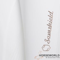 Samshield Clara High Waist Ridebukser Kn Grip - Hvid/Rosegold
