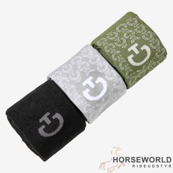 CT Motif Jaquard 3-pak Strmper - Sort/Gr/Grn