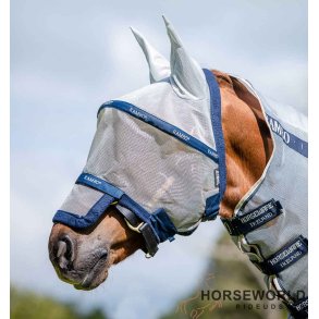 Horseware Rambo Fly Mask Plus - Silver/Navy