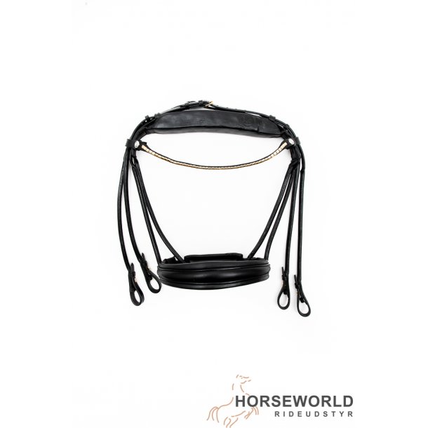 Finesse Bridles Kandar - Sort/Sort/Guld	