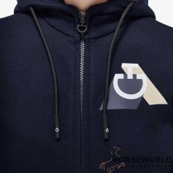 CT Cotton Piqu Zip Hoodie Junior - Navy