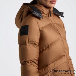 CT Hooded Down Padded Nylon Parka - Camel