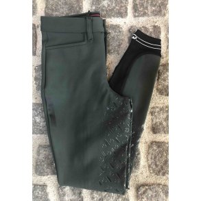 Perforated Logo Tape Ridebukser Full Grip - Grn