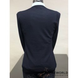 CT Jacquard CT Crew Neck Sweater Strik - Navy